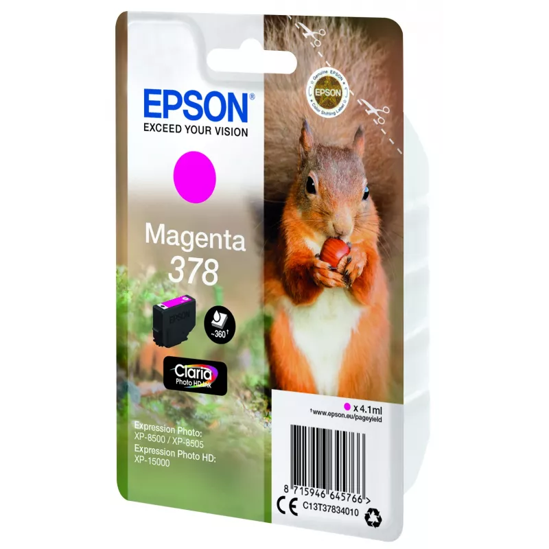 Cartuccia Epson 378 magenta 360 pagine inchiostro C13T37834010