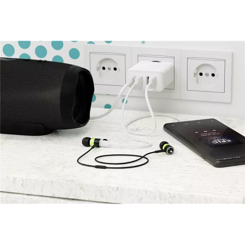 Caricabatterie da interno Wentronic 44962 universale bianco 4 porte USB 5V