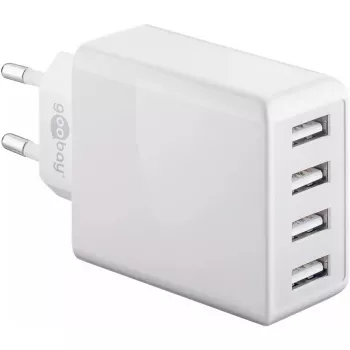 Caricabatterie da interno Wentronic 44962 universale bianco 4 porte USB 5V
