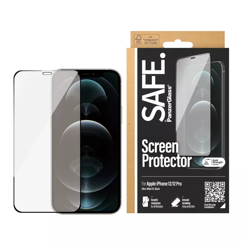 Pellicola protettiva per display PanzerGlass SAFE. by ® iPhone 12 | 12 Pro | Edge-to-Edge