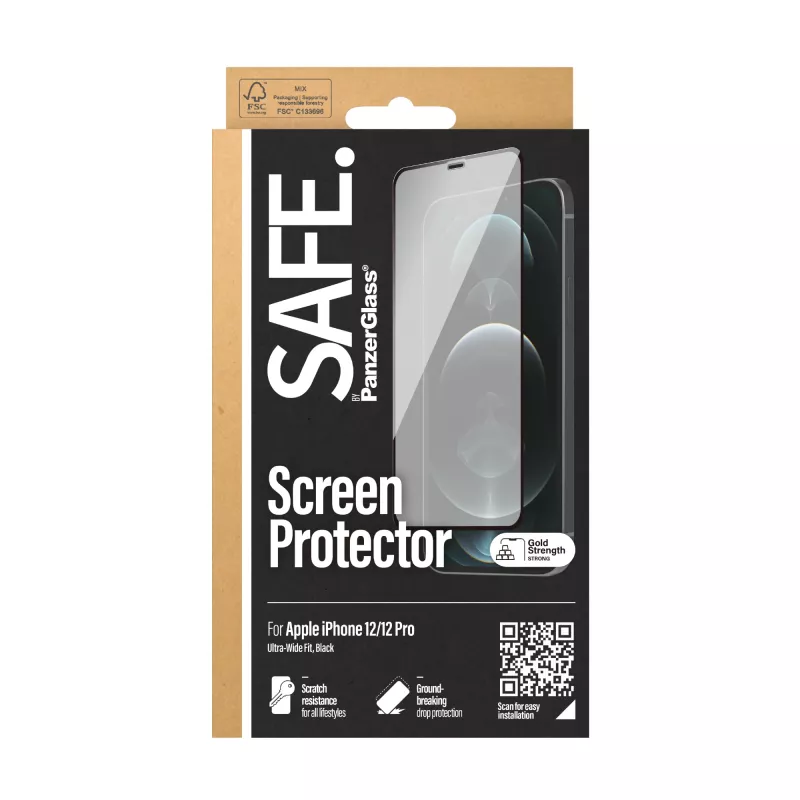 Pellicola protettiva per display PanzerGlass SAFE. by ® iPhone 12 | 12 Pro | Edge-to-Edge
