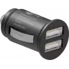 Adattatore da auto Goobay Dual-USB 24 W nero ricarica rapida protezione da sovracorrente