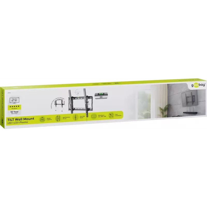 Supporto da parete per TV Goobay 49909 139,7 cm (55 pollici) nero