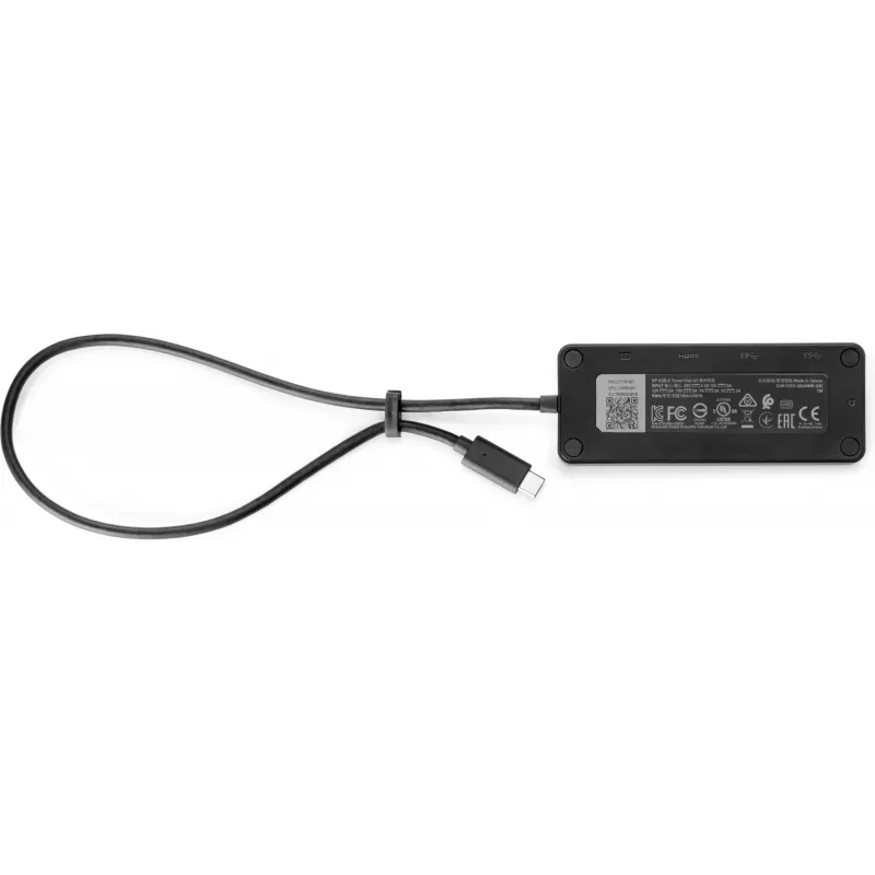 HP USB-C Travel Hub G2, con filo, USB 3.2 Gen 1 (3.1 Gen 1) Type-C, nero, Cina, Windows 10, 107 mm