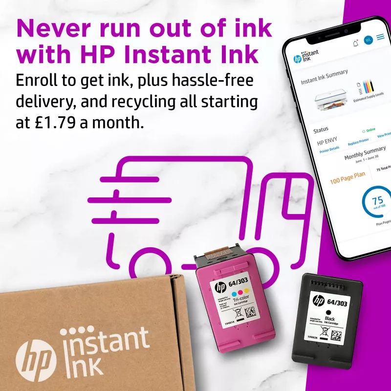 HP ENVY 6010e stampante a colori All-in-One wireless, Instant Ink; copiatrice, scanner