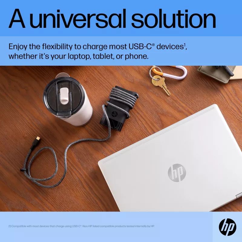 HP 671R3AA USB-C 65 W alimentatore per laptop, AC 115/230 V, EU