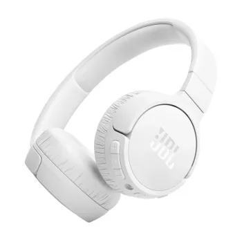 Cuffie JBL Tune 670 NC con filo e wireless con archetto per chiamate/musica USB Type-C Bluetooth bianche