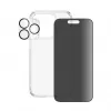 PanzerGlass Privacy confezione 3-in-1 iPhone 15 Pro vetro temperato antishock