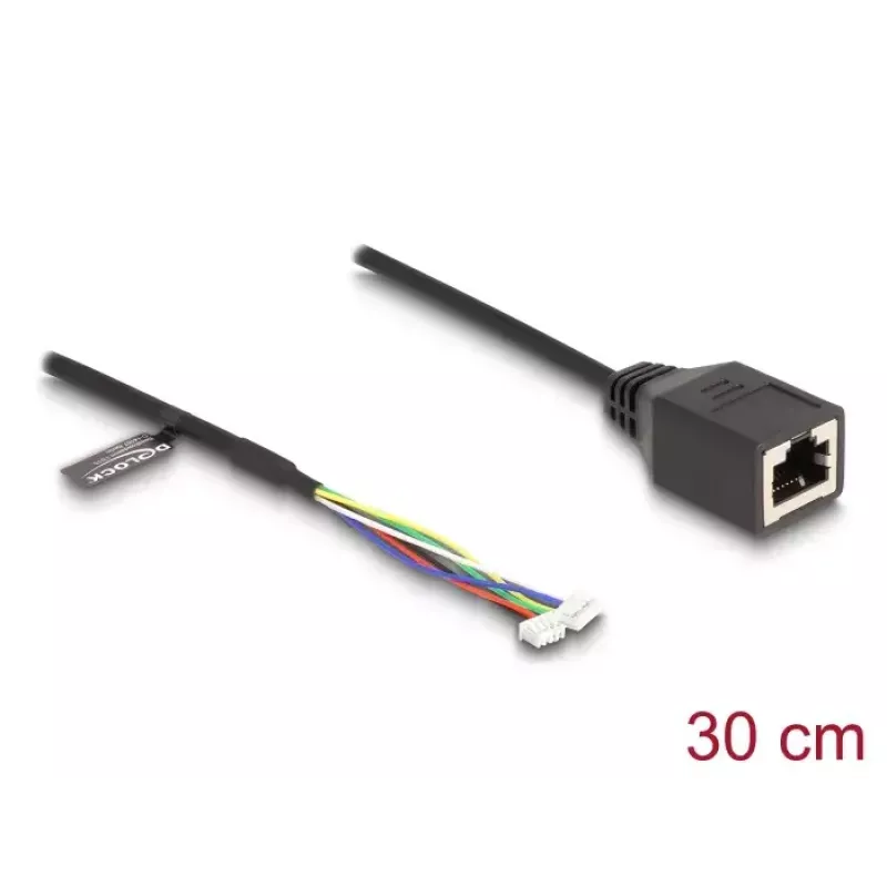 Cavo di rete DeLOCK 88007 RJ45 su 4-Pin 6-Pin Cat5e 0,3 m nero