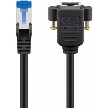Cavo di rete Goobay 65641 RJ-45 Cat6a 0,5 m nero