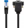 Cavo di rete Goobay 65641 RJ-45 Cat6a 0,5 m nero