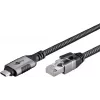 Adattatore Goobay USB-C a RJ-45 10m nero argento