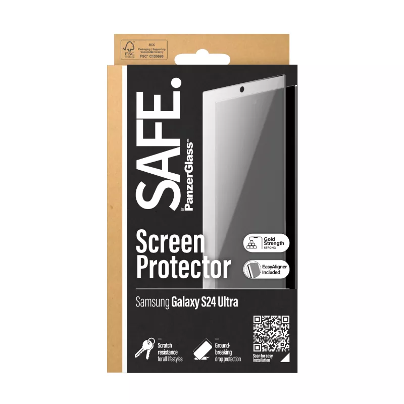PanzerGlass SAFE. by ® protezione display Samsung Galaxy S24 Ultra | Ultra-Wide Fit con EasyAligner