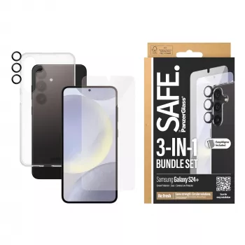 PanzerGlass SAFE. by ® confezione 3-in-1 Samsung Galaxy S24+ antigraffio antiurto