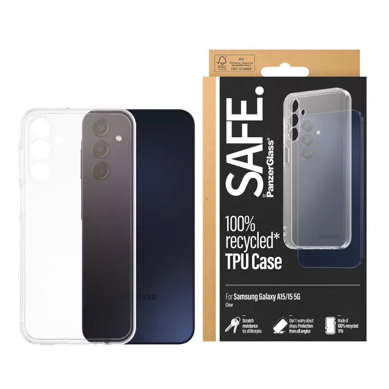 PanzerGlass SAFE. by ® custodia TPU Samsung Galaxy A15 | A15 5G | trasparente