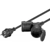 Prolunga elettrica Goobay 65434 5 m 2 prese AC per esterni nero