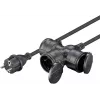 Prolunga elettrica Goobay 65438 10m 3 prese AC per esterni nero