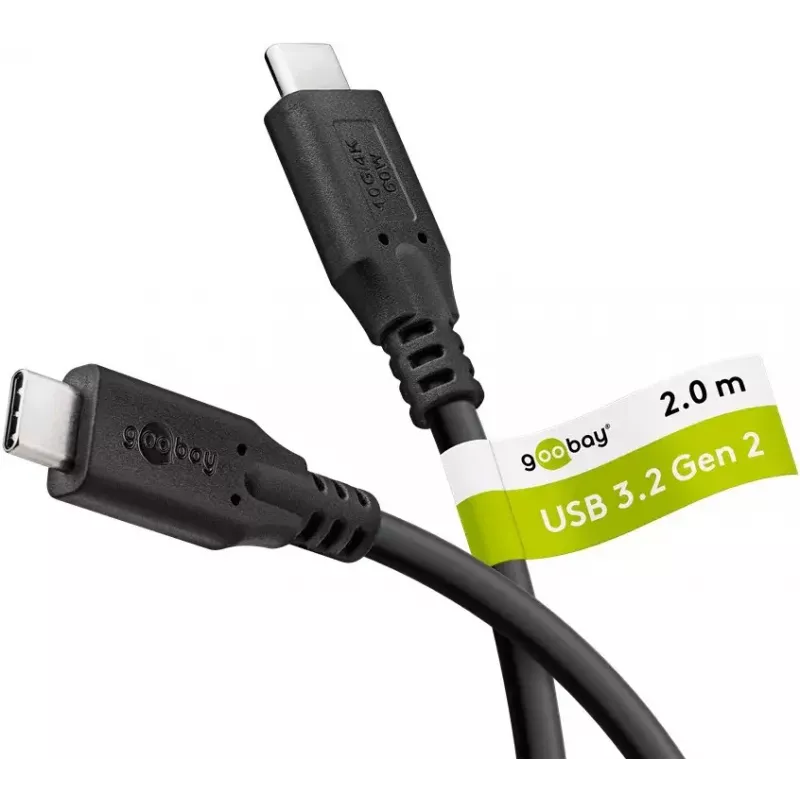 Cavo USB Goobay 74207 USB 3.2 Gen 1 2 m USB-C nero