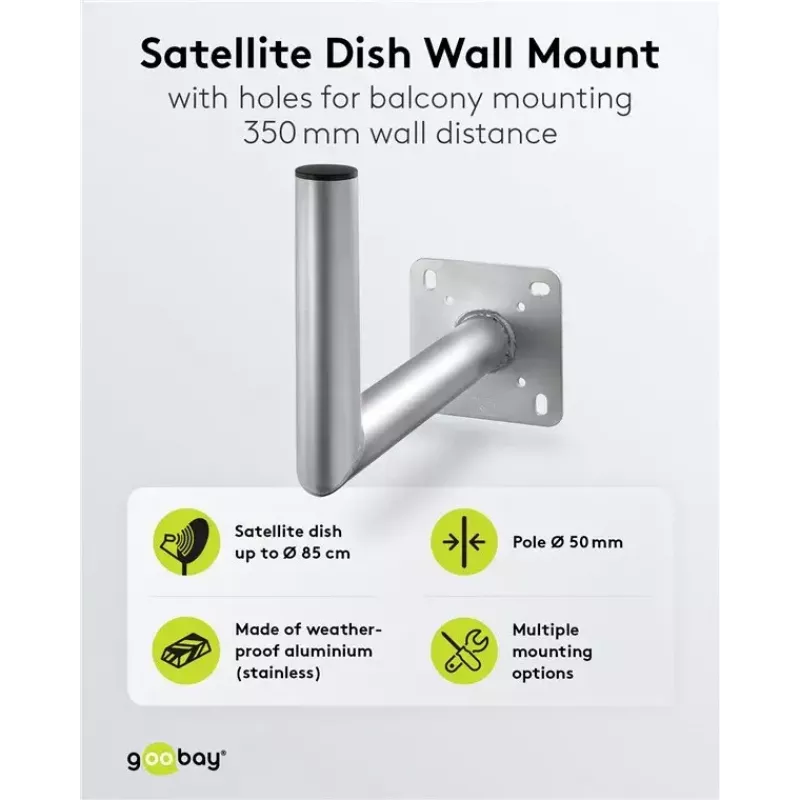 Goobay 67301 supporto a parete per parabola satellitare