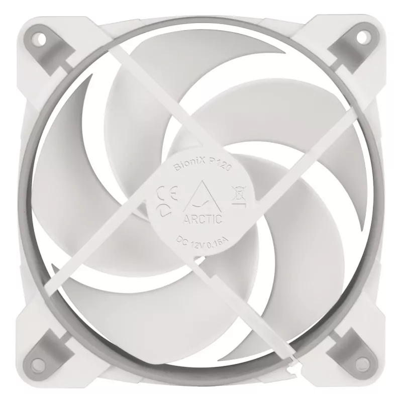 ARCTIC BioniX P120 (grigio/bianco) – ventola gaming da 120 mm ottimizzata per la pressione con PWM PST
