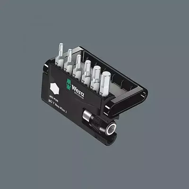 Wera Bit-Check 7 Hex-Plus 1 Set di inserti per cacciavite, 7 pezzi, H2-H6
