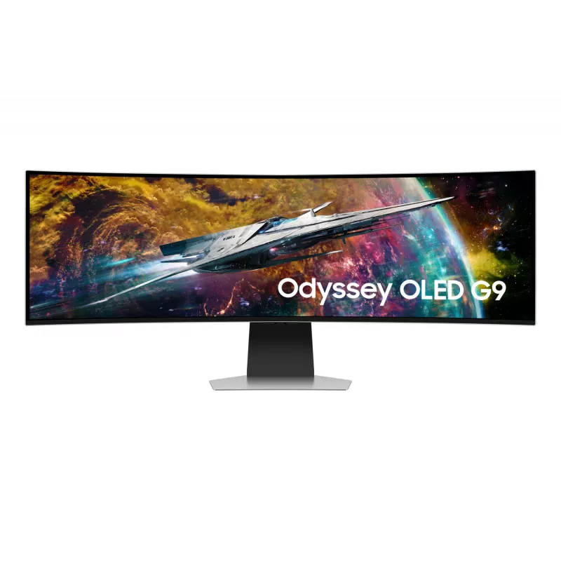 Samsung G95SC monitor per computer 124,5 cm (49 inch) 5120 x 1440 Dual QHD OLED argento