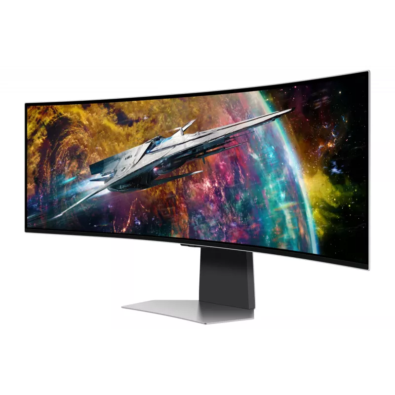 Samsung G95SC monitor per computer 124,5 cm (49 inch) 5120 x 1440 Dual QHD OLED argento