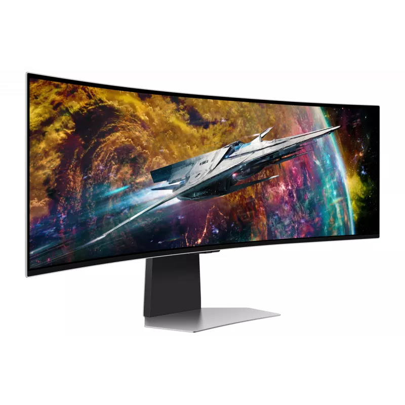 Samsung G95SC monitor per computer 124,5 cm (49 inch) 5120 x 1440 Dual QHD OLED argento