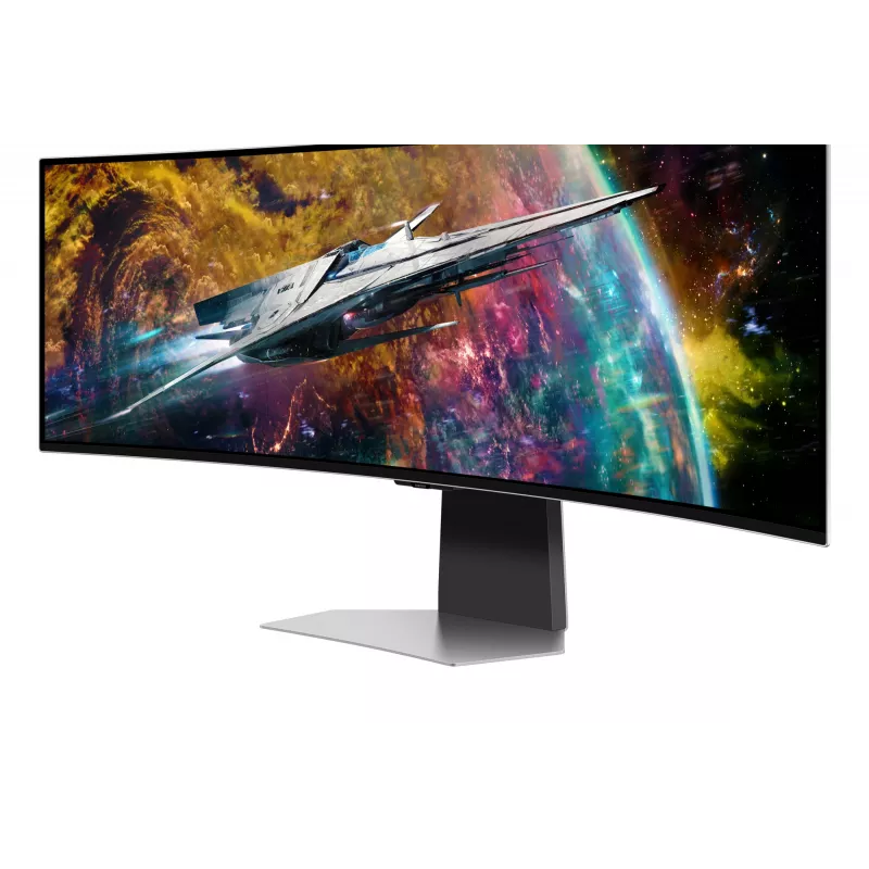 Samsung G95SC monitor per computer 124,5 cm (49 inch) 5120 x 1440 Dual QHD OLED argento