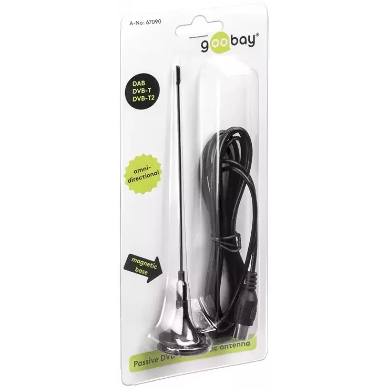 Antenna Goobay passiva DVB-T2 (HD) mini magnetica