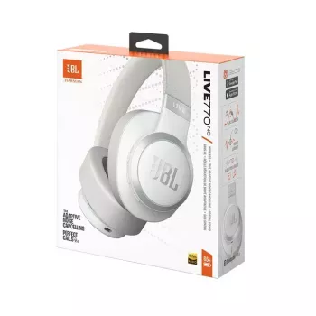 Cuffie JBL Live 770NC over-ear, wireless, chiamate/musica, Bluetooth, bianco