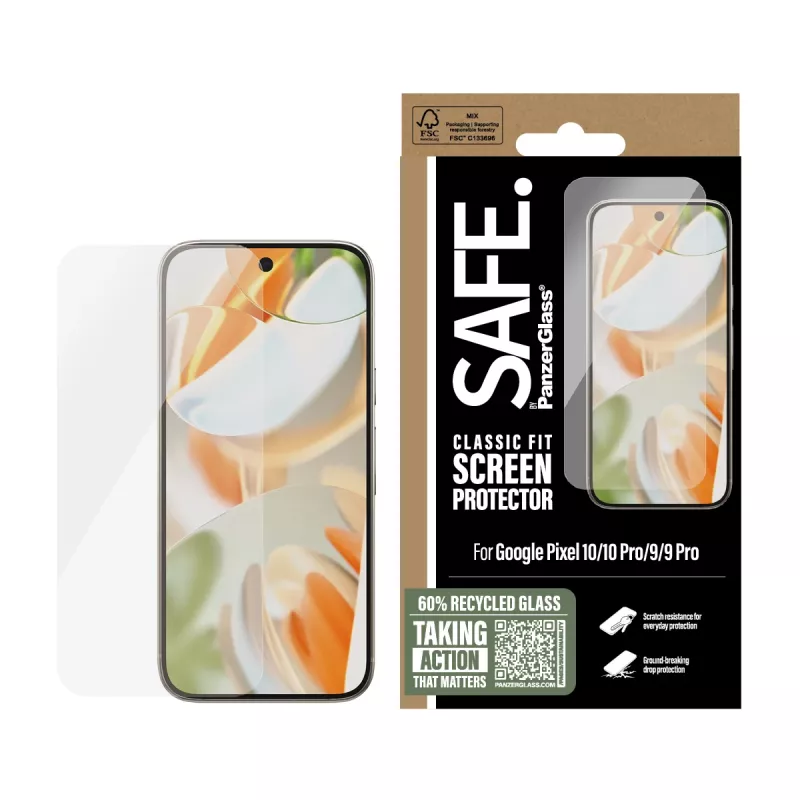 Protezione display PanzerGlass SAFE. per Google Pixel 10 10 Pro 9 9 Pro antigraffio e antiurto