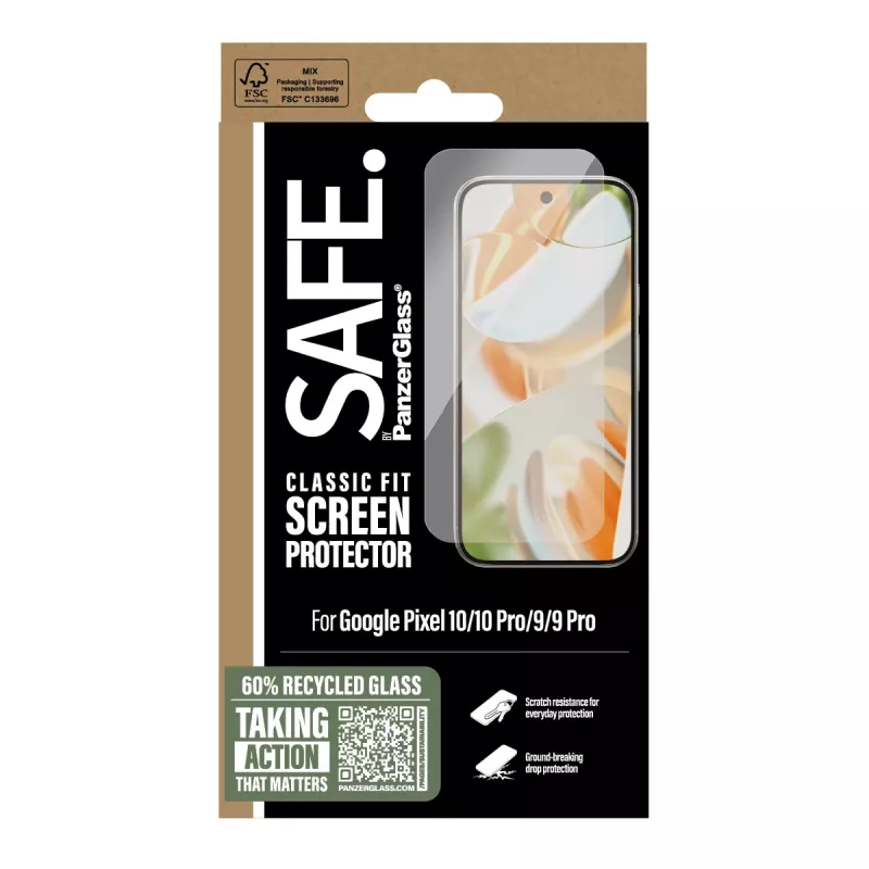 Protezione display PanzerGlass SAFE. per Google Pixel 10 10 Pro 9 9 Pro antigraffio e antiurto