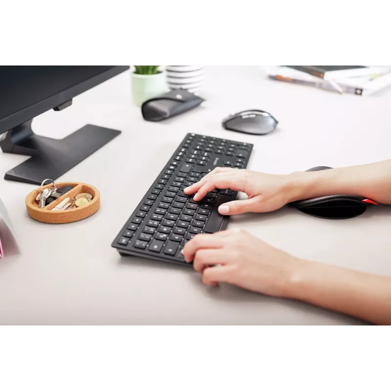 CHERRY KW 9100 tastiera sottile universale RF Wireless + Bluetooth AZERTY francese nero