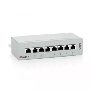 Equip patch panel desktop 8 porte Cat.6, grigio chiaro