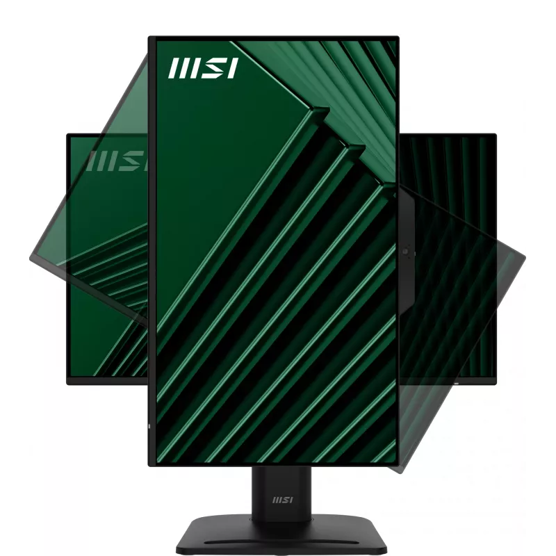 MSI PRO MP242PMGDE monitor 23,8 pollici (60,5 cm), Full HD 1920x1080, IPS, 120 Hz, 1 ms, webcam, microfono, hub USB, HDMI, DP, VGA, nero