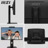 MSI PRO MP242PMGDE monitor 23,8 pollici (60,5 cm), Full HD 1920x1080, IPS, 120 Hz, 1 ms, webcam, microfono, hub USB, HDMI, DP, VGA, nero