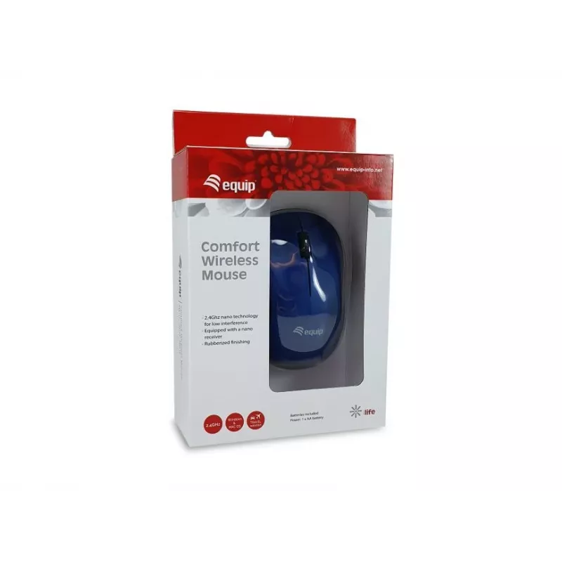 Mouse Equip Comfort Wireless blu RF Wireless