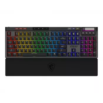 Tastiera meccanica da gaming MSI STRIKE PRO WIRELESS — Full-Size, USB + Bluetooth, RGB, QWERTY US, nero
