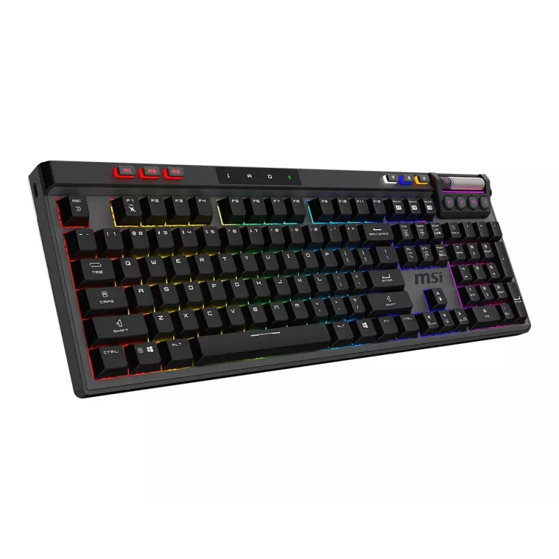 MSI Strike Pro Tastiera gaming meccanica silenziosa wireless, layout DE (QWERTZ), nero