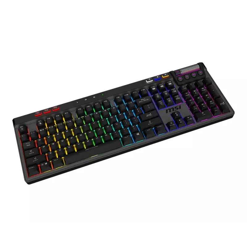 MSI Strike Pro Tastiera gaming meccanica silenziosa wireless, layout DE (QWERTZ), nero