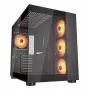 Case PC Midi-Tower COUGAR FV150 ARGB — nero, ATX/MicroATX/Mini-ITX, 3x120 mm anteriore + 1x120 mm posteriore, 2 alloggiamenti 3,5 pollici e 2 da 2,5 pollici