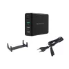 Conceptronic OZUL caricabatterie da tavolo 4 porte 65W USB PD, per interni, AC, 5 V, nero