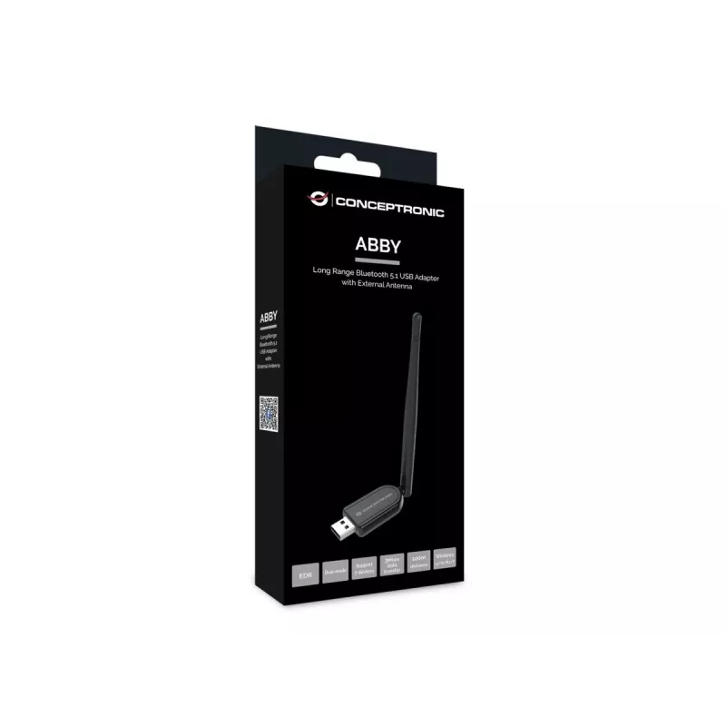Conceptronic ABBY adattatore USB Bluetooth 5.1 Long Range con antenna esterna