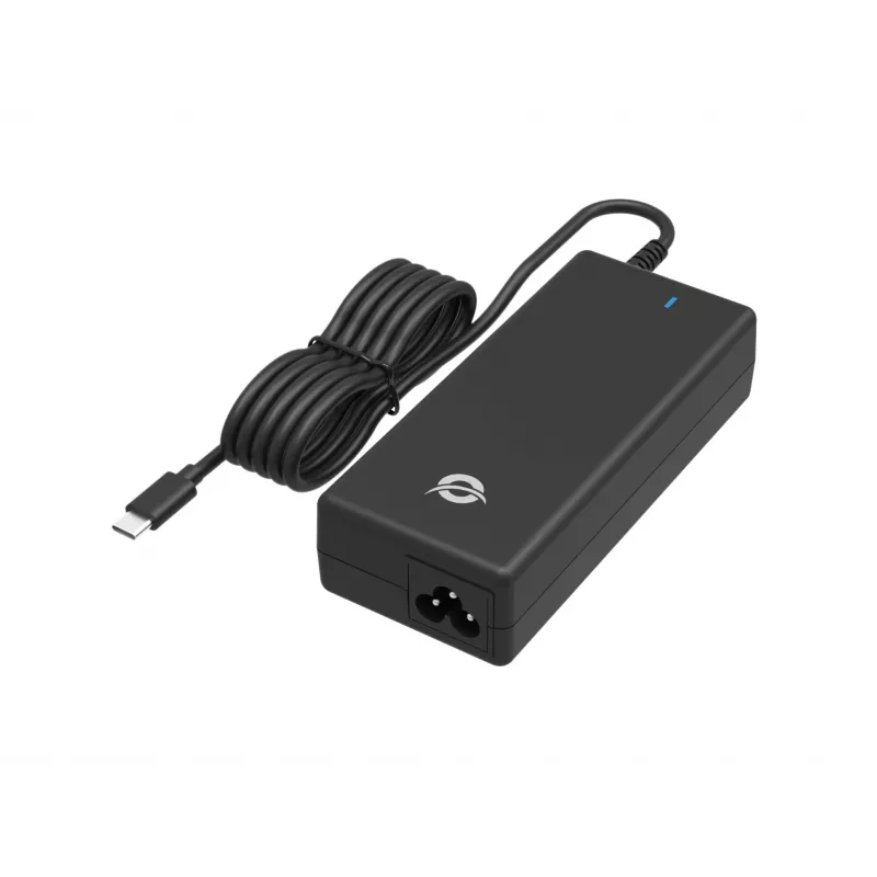 Conceptronic OZUL03BUK caricabatterie da tavolo 100W GaN USB PD, cavo USB-C integrato, spina UK