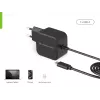 Conceptronic OZUL04BE caricabatterie 67W GaN USB PD, cavo USB-C integrato