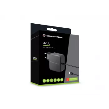 Conceptronic OZUL05BE caricabatterie mobile universale nero AC per interni
