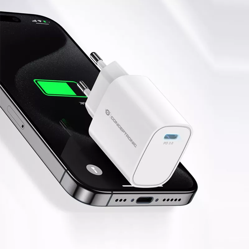 Caricabatterie Conceptronic 1 porta 20W USB-C PD