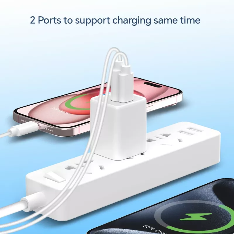 Conceptronic caricabatterie 2 porte 20W GaN USB PD, USB-C x 1, USB-A x 1 ALTHEA15W