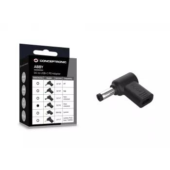Conceptronic ABBY15PC04 adattatore DC-USB-C, Asus/universale 5,5x2,5mm, 18–20V